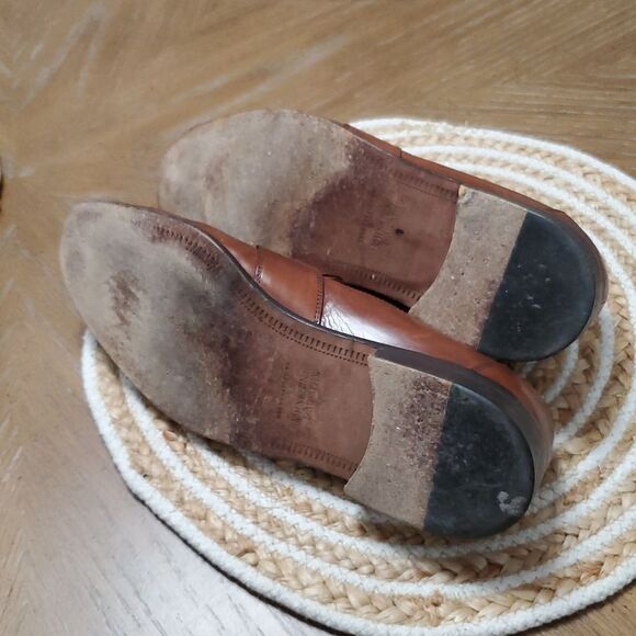 Johnston & Murphy Cellini Tan Calfskin Loafers Italian, Size 11M - Picture 9 of 10